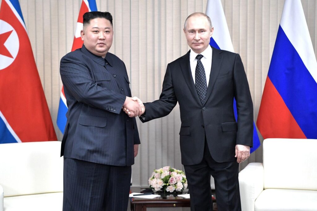 Kim Jong-un and Vladmir Putin