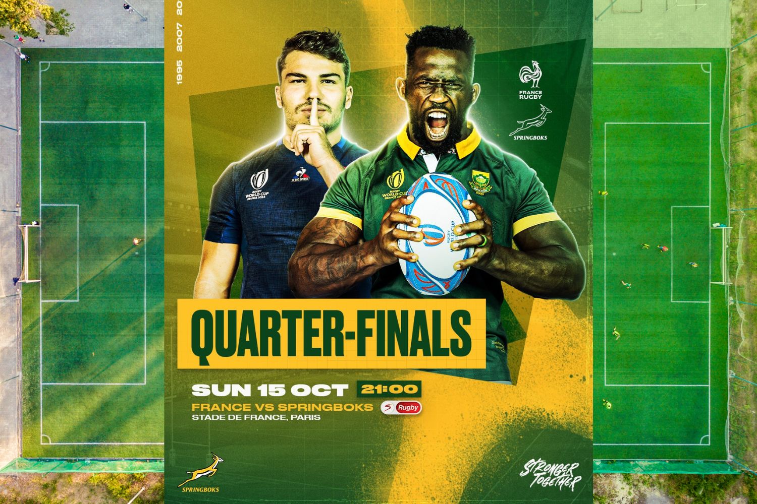 15 October: Rugby World Cup quarter-final clash with the hosts 🇫🇷