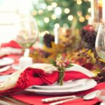 Christmas dinner setting