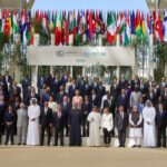 Participating world leaders and delegates pose for a family photo during the COP28 United Nations climate summit in Dubai on December 1, 2023. World leaders take centre stage at UN climate talks in Dubai on December 1, under pressure to step up efforts to limit global warming as the Israel-Hamas conflict casts a shadow over the summit.