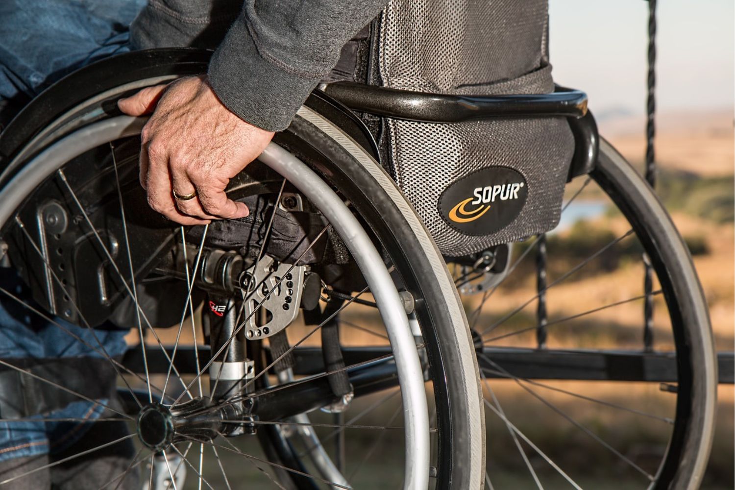 Man in a wheel chair