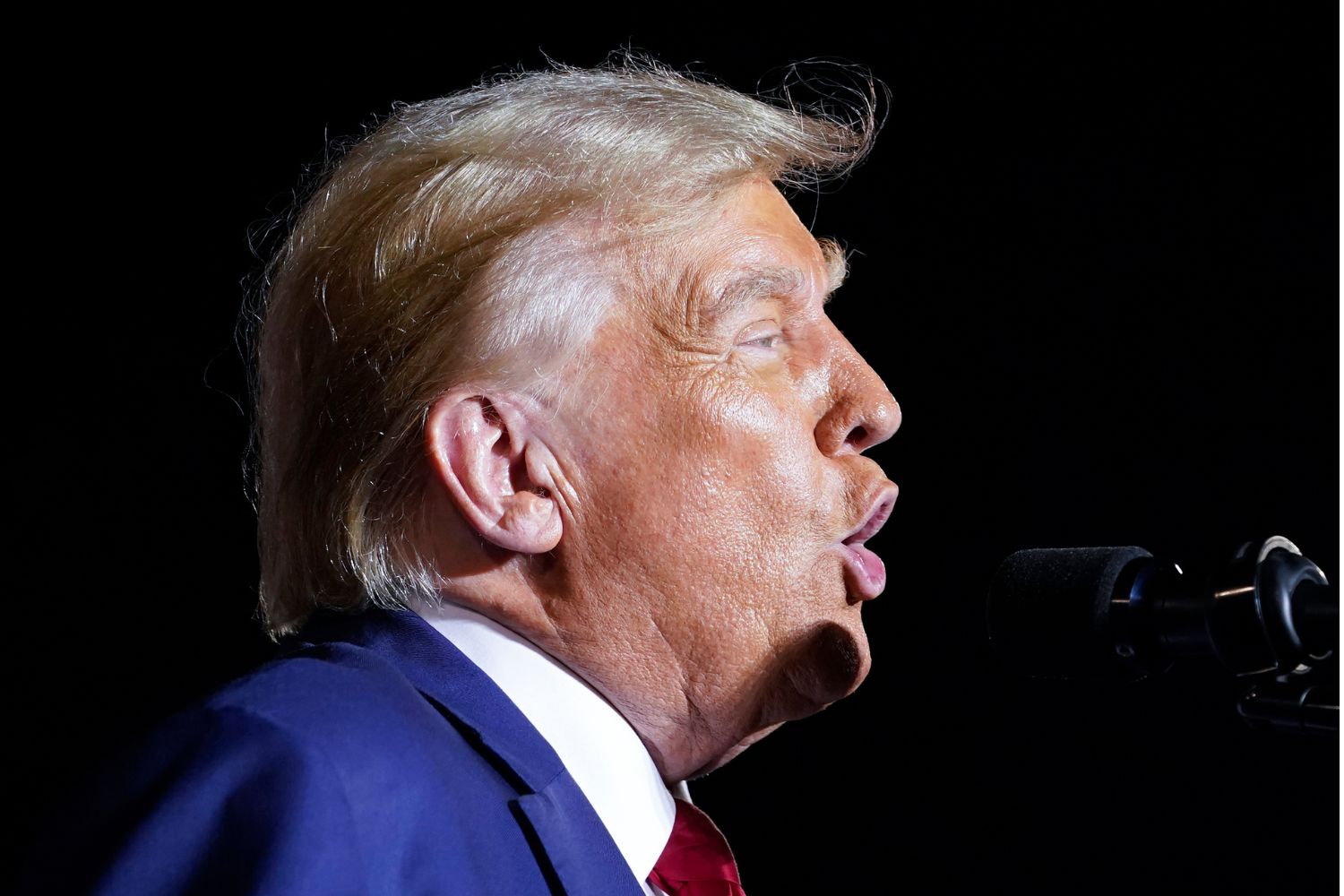 Former President Donald Trump speaks at a campaign rally in Hialeah, Fla., Wednesday, Nov. 8, 2023. (AP Photo/Lynne Sladky)