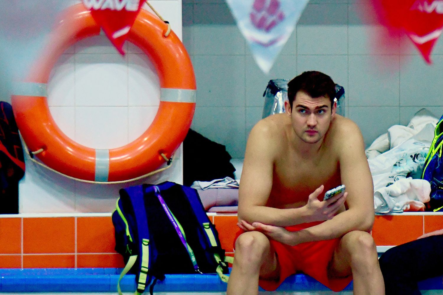 Russian swimmer Kliment Kolesnikov takes part in the "Vladimir Salnikov Cup" international swimming competition in Saint Petersburg on December 17, 2023. The world record holder in the men's 50m backstroke has vowed to sit out the Paris Games over the "unacceptable" conditions imposed on Russian competitors due to the assault on Ukraine. (Photo by Olga MALTSEVA / AFP)