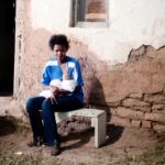 African teen mother