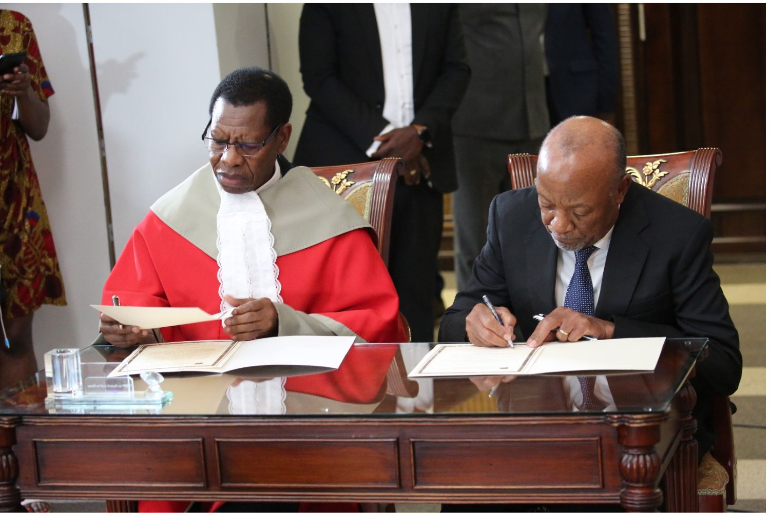 Swearing in of H.E. Dr. Nangolo Mbumba as the New President of the Republic of Namibia, and Appointment and Swearing in of H.E. as the Vice President of the Republic of Namibia