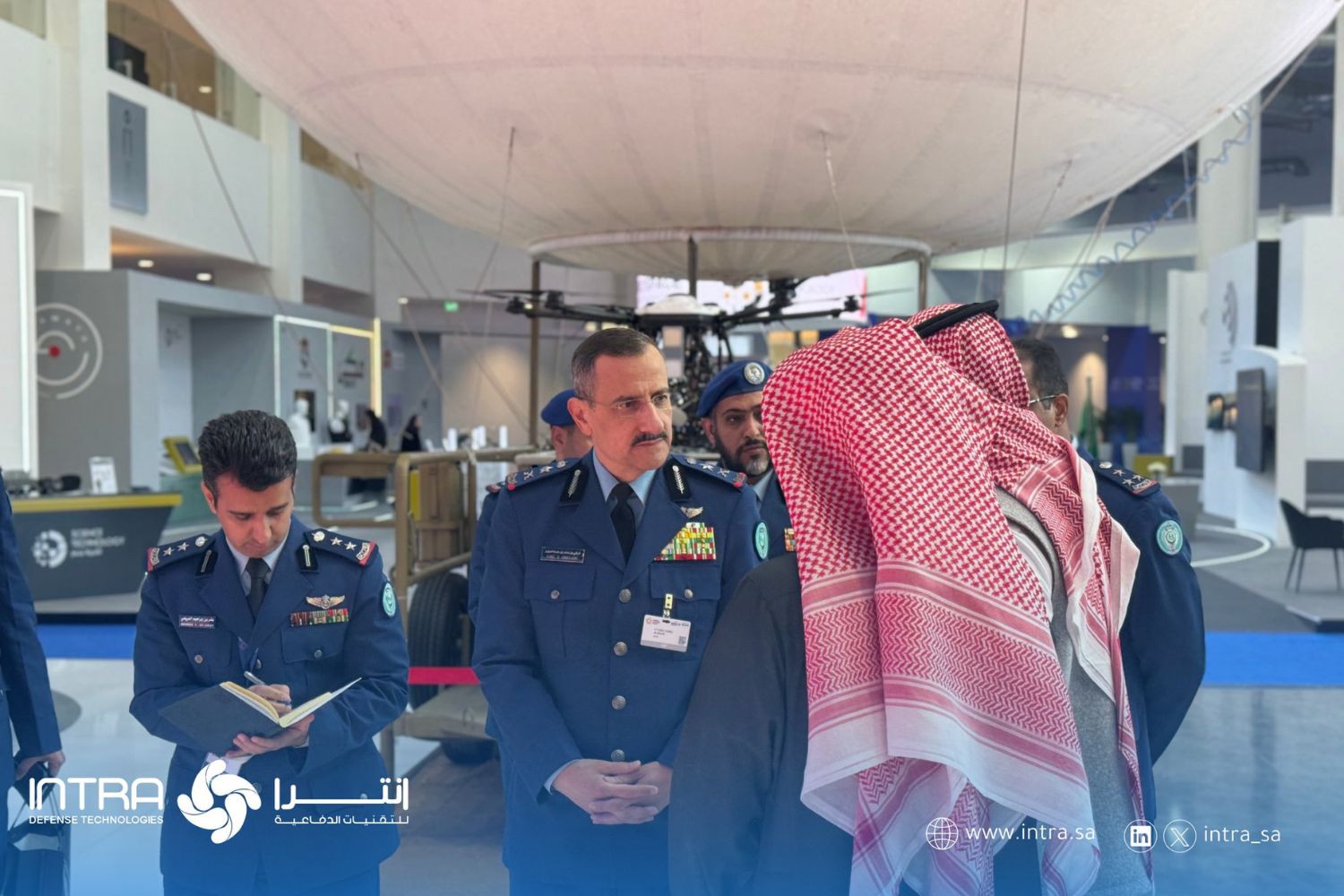 Commander of Royal Saudi Air Force prince Turki Bin Bandar Bin Abdulaziz visited the #INTRA booth in the second day of #WDS202. His royal highness was briefed on the company’s latest products and solutions.