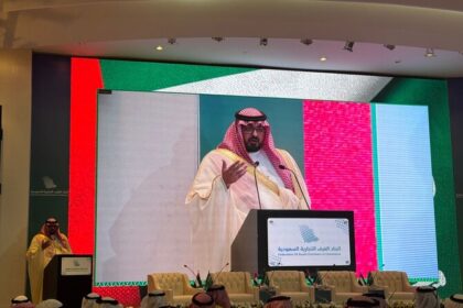 Saudi Minister of Economy and Planning Faisal Al-Ibrahim speaks at the third Saudi-Emirati Economic Forum held in Riyadh.